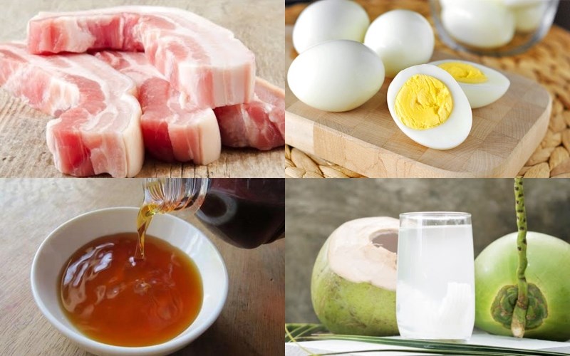 Ingredients for Braised Pork with Eggs